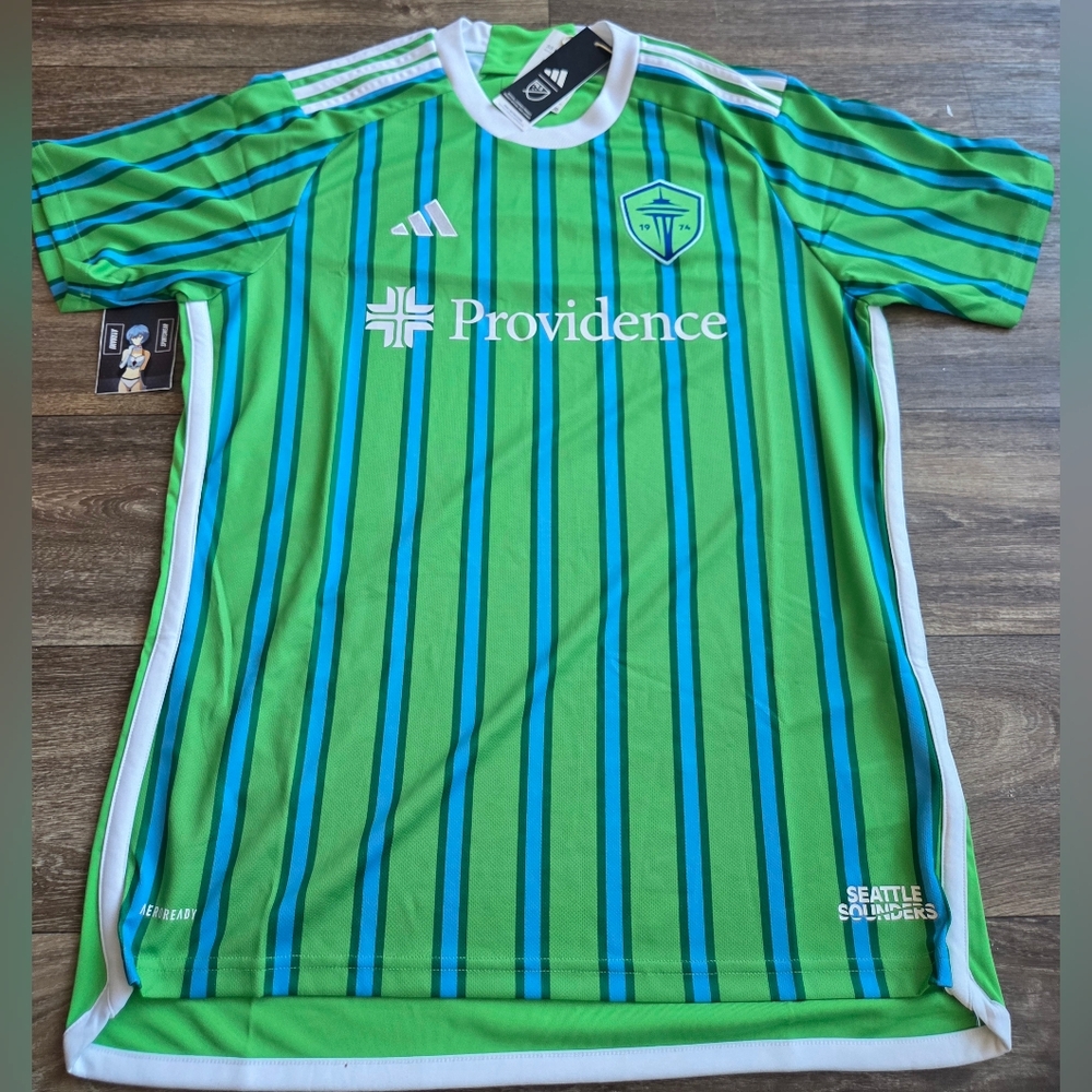 Adidas Seattle Sounders 24/25 Home MLS Soccer Jersey Large